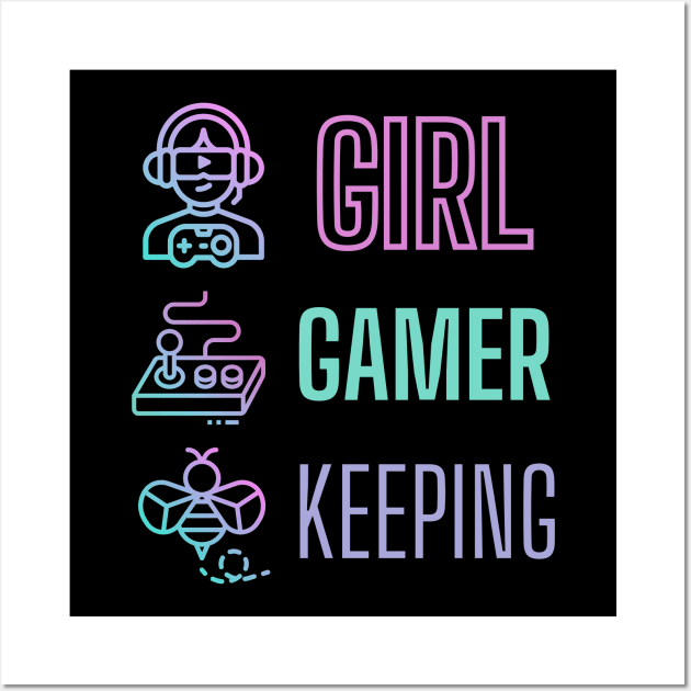 Girl Gamer Beekeeping Wall Art by Enriched by Art